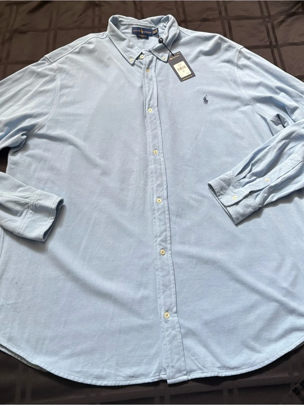 NWT Polo Ralph Lauren Featherweight Mesh Shirt Men’s 3XLT Blue Long Sleeve